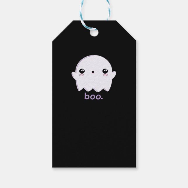 Little Boo Cute Halloween Gift Tags (Front)
