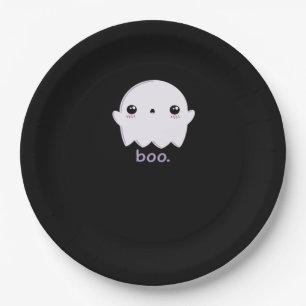 Little Boo Cute Halloween Paper Plates
