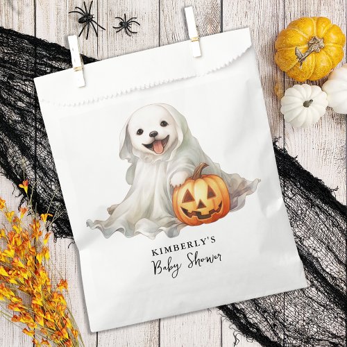 Little Boo Cute Halloween Simple Baby Shower Favor Bag