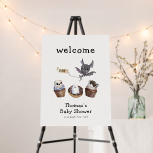 Little Boo Fancy cupcake Baby Shower Welcome Sign