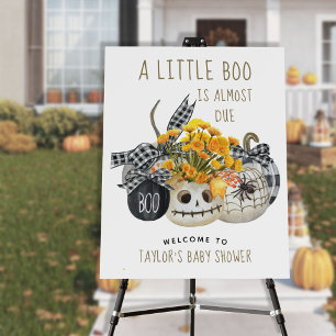 Little Boo Farmhouse Pumpkin Baby Shower Welcome Foam Board