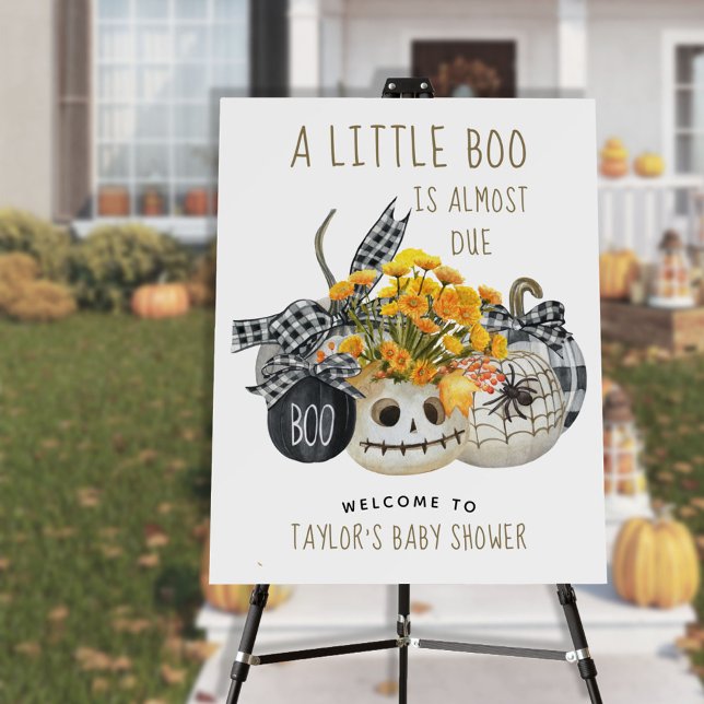 Little Boo Farmhouse Pumpkin Baby Shower Welcome Foam Board (Creator Uploaded)