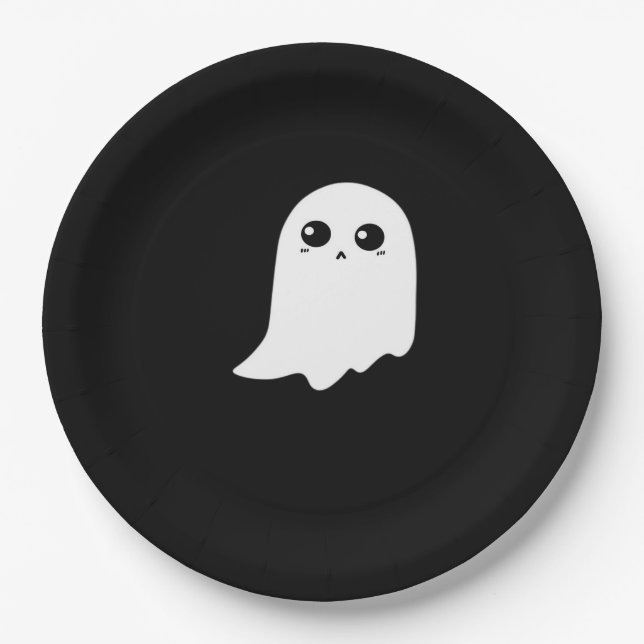 Little Boo Funny Meme Design Paper Plates (Front)