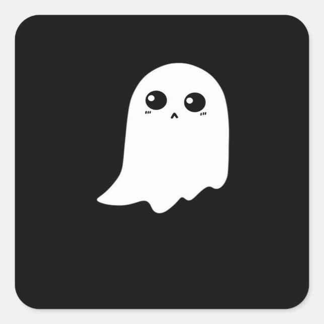 Little Boo Funny Meme Design Square Sticker (Front)