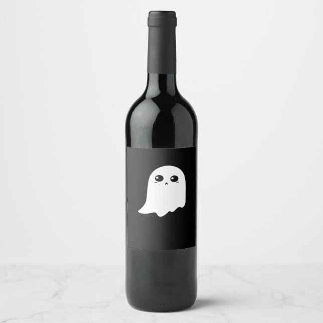 Little Boo Funny Meme Design Wine Label (Front)