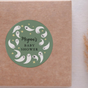 Little Boo Gender Neutral Baby Shower Favor Classic Round Sticker