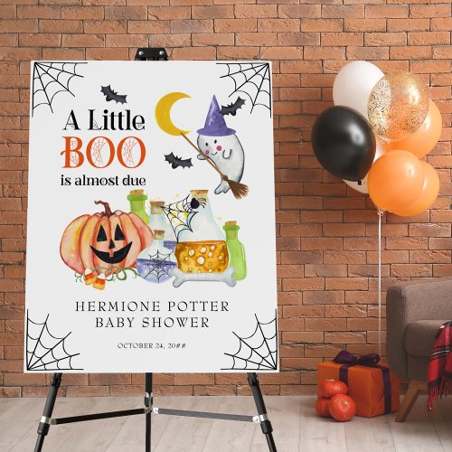 Little Boo Ghost and Potion Baby Shower Easel Foam Board