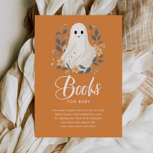 Little Boo Ghost Baby Shower Books for Baby  Enclosure Card
