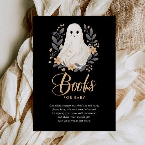 Little Boo Ghost Baby Shower Books for Baby  Enclosure Card