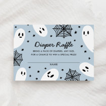 Little Boo Ghost Baby Shower Diaper Raffle Ticket Enclosure Card