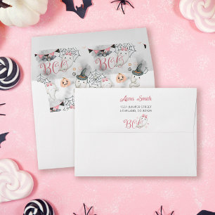 Little Boo Ghost Baby Shower Return Address Envelope