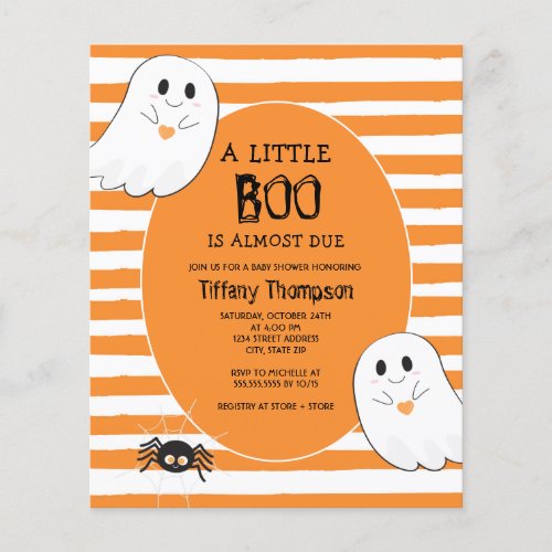 Little Boo Ghost Budget Halloween Baby Shower