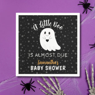 Little Boo Ghost Halloween Baby Shower Napkins
