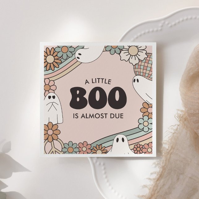 Little Boo Ghost Halloween Baby Shower Napkins (Creator Uploaded)