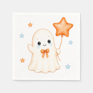 Little Boo Ghost   Halloween Baby Shower  Napkins
