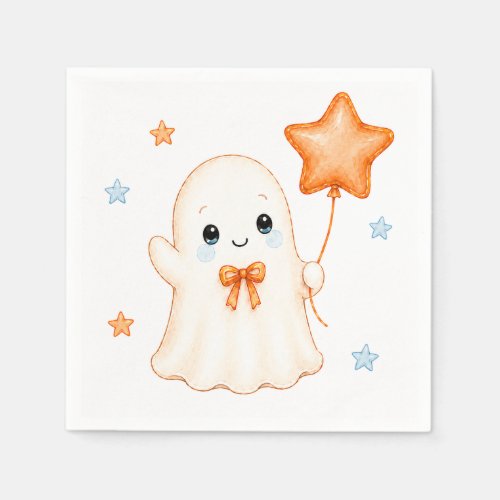Little Boo Ghost | Halloween Baby Shower Napkins