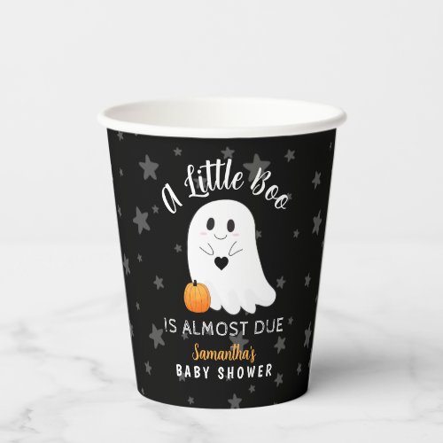Little Boo Ghost Halloween Baby Shower Paper Cups
