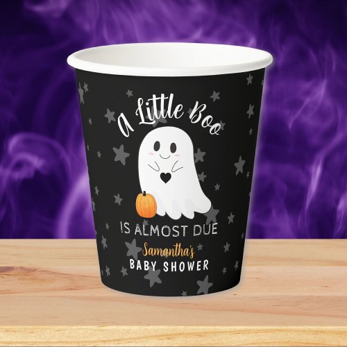 Little Boo Ghost Halloween Baby Shower Paper Cups