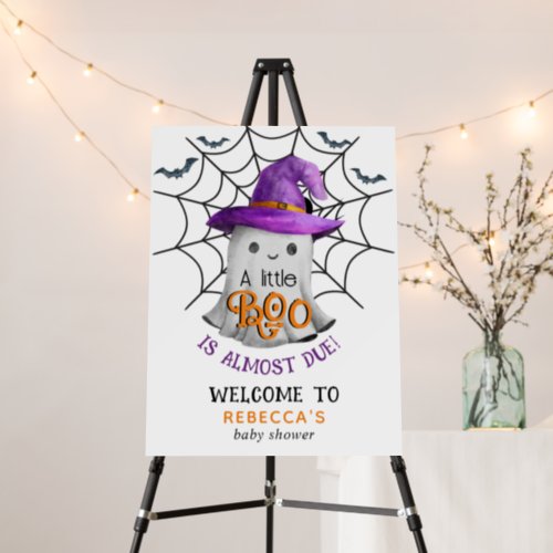 Little BOO ghost Halloween baby shower WELCOME Foam Board