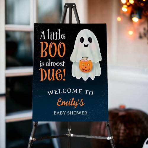 Little boo ghost pumpkin Halloween baby shower Foam Board