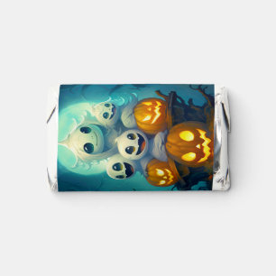 Little boo ghosts in the dark forest Halloween Hershey's Miniatures