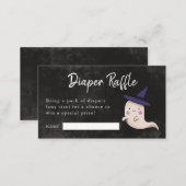 Little Boo Girl Baby Shower Diaper Raffle Enclosure Card (Front/Back)