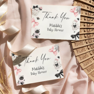 Little Boo Girl Baby Shower Thank You Card