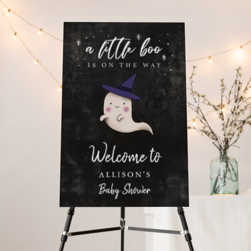 Little Boo Girl Baby Shower Welcome Sign