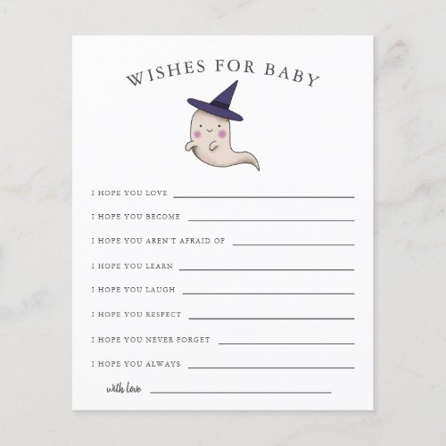 Little Boo Girl Ghost Wishes for Baby Card