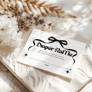 Little Boo Gothic Halloween Baby Shower Diaper Enclosure Card