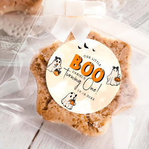 Little Boo Halloween 1st Birthday Classic Round Sticker