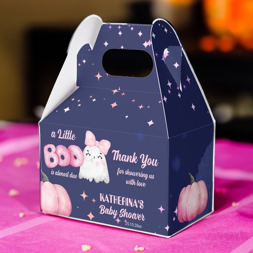 Little boo Halloween baby girl ghost baby shower Favor Boxes