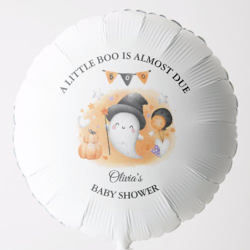 Little Boo Halloween Baby Shower Balloon
