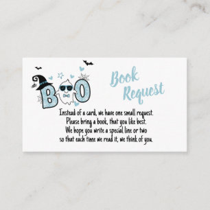 LITTLE BOO HALLOWEEN BABY SHOWER BOOK REQUEST ENCLOSURE CARD