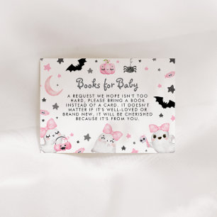 Little Boo Halloween Baby Shower Books for Baby Enclosure Card