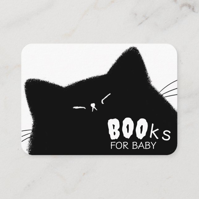 Little Boo Halloween Baby Shower Books for Baby Enclosure Card (Back)