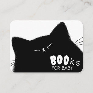 Little Boo Halloween Baby Shower Books for Baby Enclosure Card
