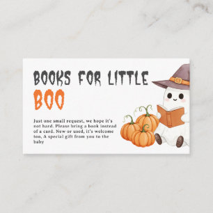 Little Boo Halloween Baby Shower Books Request Enclosure Card