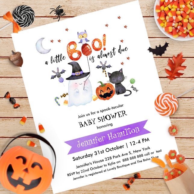 Little Boo Halloween Baby Shower Budget Invitation (Creator Uploaded)