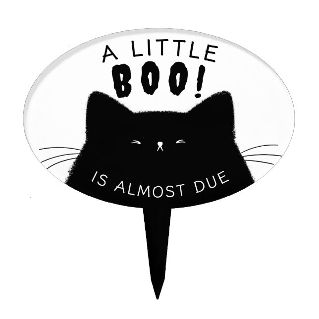 Little Boo Halloween Baby Shower Cake Topper (Front)