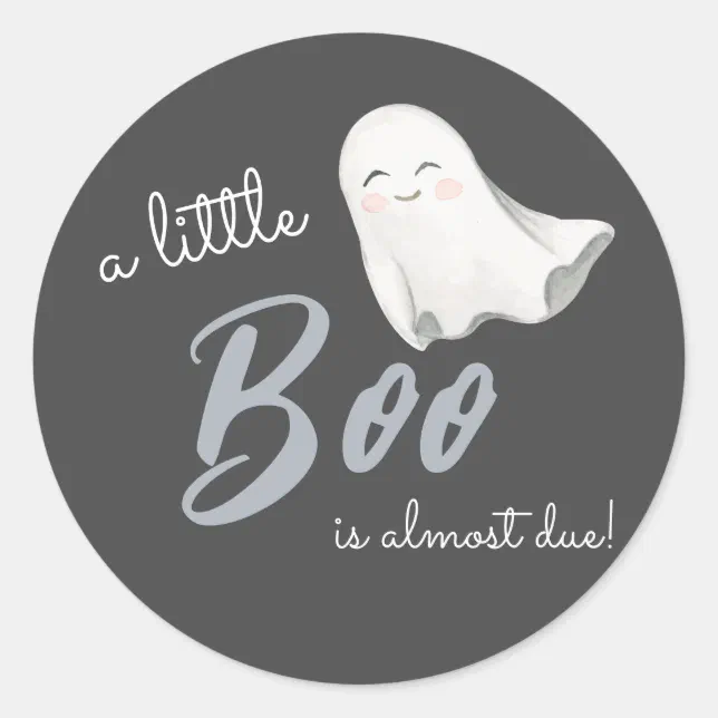 Little Boo Halloween Baby Shower | Classic Round Sticker | Zazzle