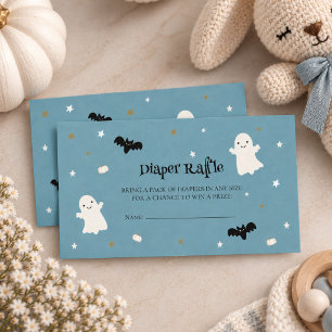 Little Boo Halloween Baby Shower Diaper Raffle Enclosure Card