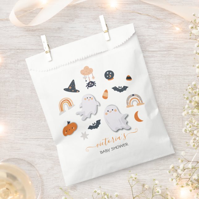 Little Boo Halloween Baby Shower Favor Bag (Clipped)