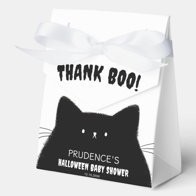 Little Boo Halloween Baby Shower Favor Boxes (Front)