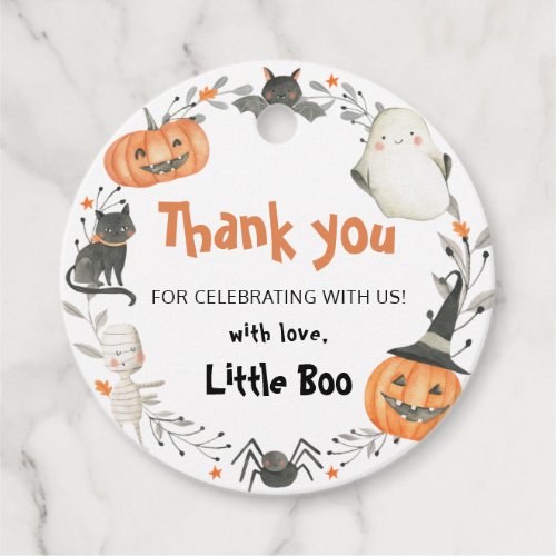 Little Boo Halloween Baby Shower Favor Tag