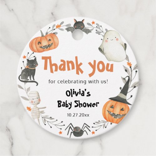 Little Boo Halloween Baby Shower Favor Tag
