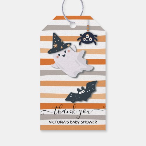 Little Boo Halloween Baby Shower Gift Tags