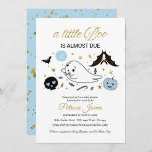 Little Boo Halloween Baby Shower Invitation