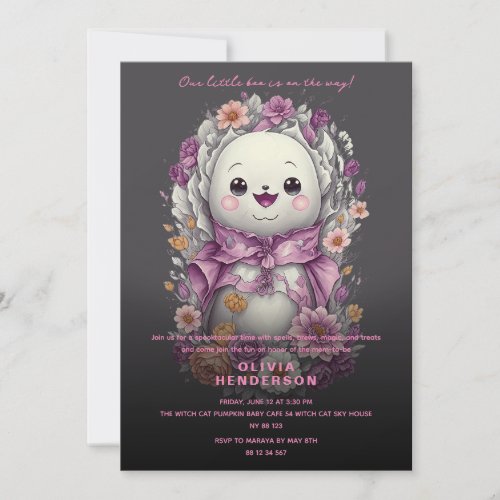 Little Boo Halloween Baby Shower Invitation