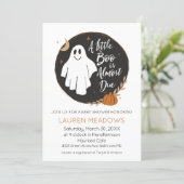 Little Boo Halloween Baby Shower Invitation (Standing Front)